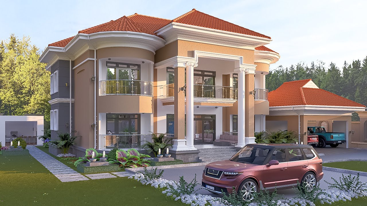 Project 23 : 5-Bedroom Stored Stunning Residential House Design with nice Interior touch ! [19x19m]