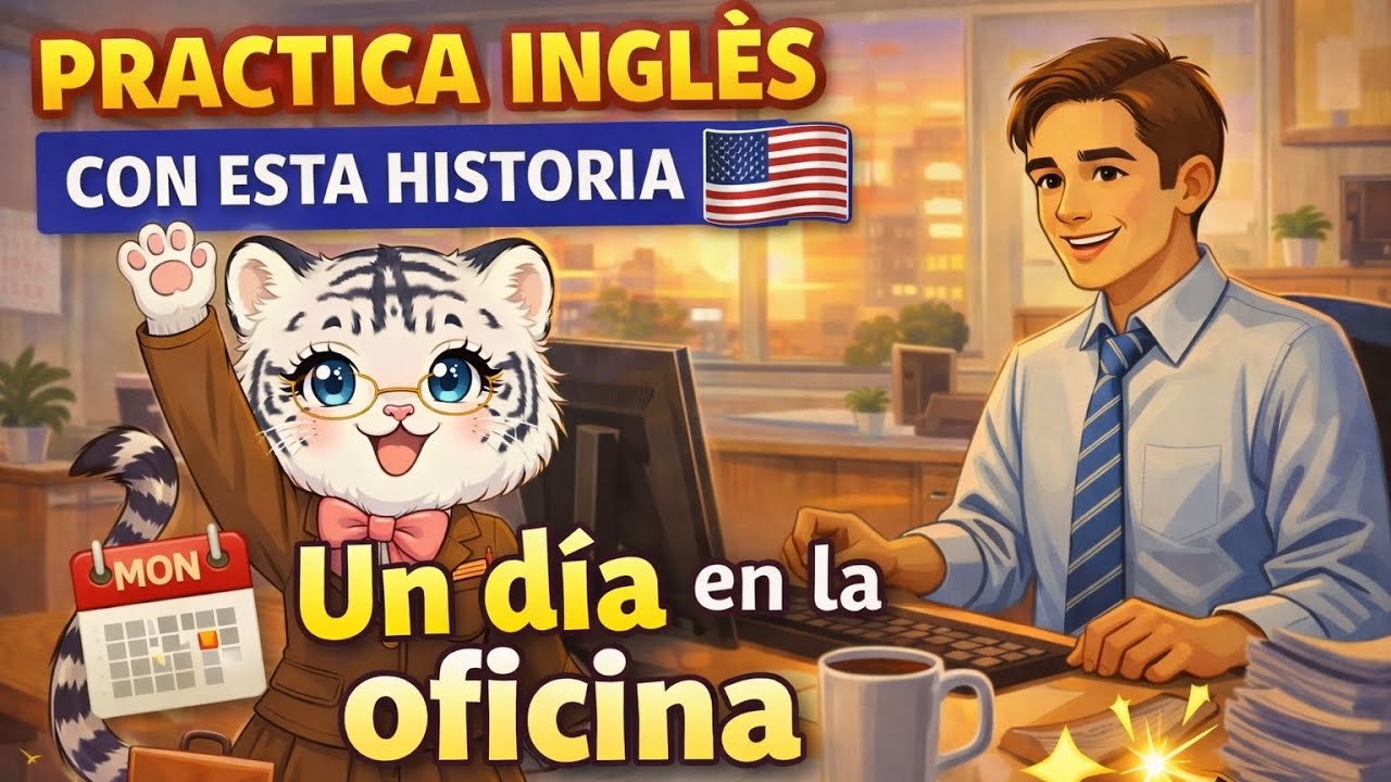 HISTORIA EN INGLÉS A2 SOBRE EL TRABAJO 🏢📖 | A Day at the Office | SallyLessons
