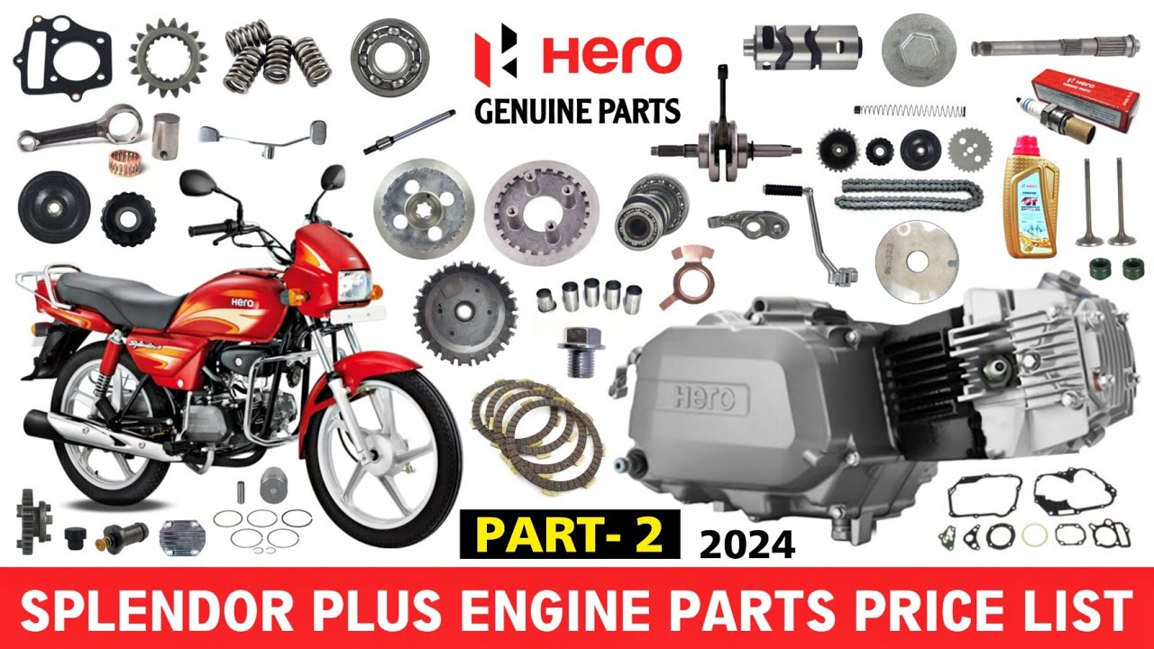 Splendor Engine Spare Parts Price List | Hero Genuine Parts | Splendor engine parts name | PART 2
