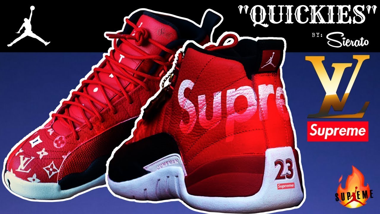 🎨SUPREME x LV fade Jordan 12 Alternates (QUICK CUSTOM)