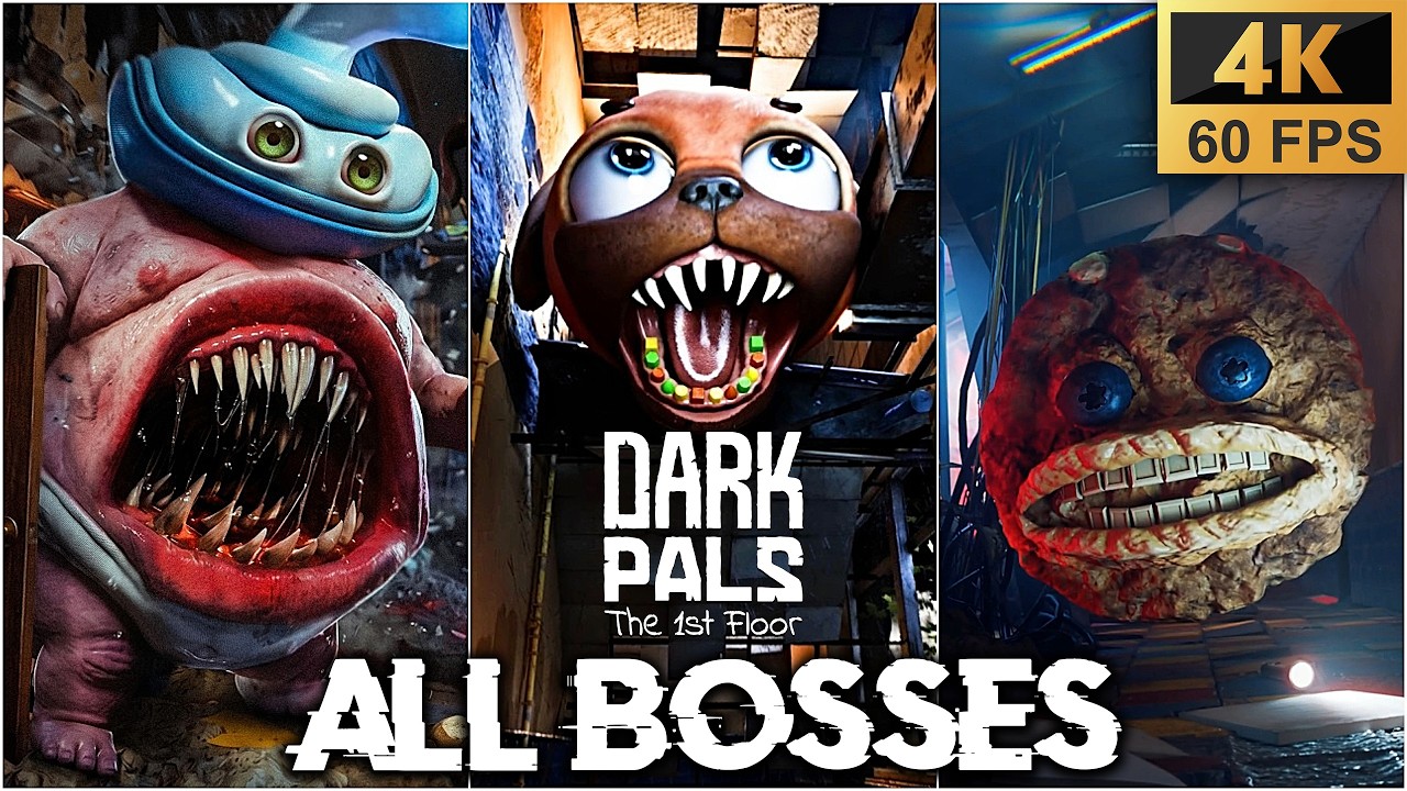 Dark Pals: The 1st Floor ALL BOSSES & MONSTER Encounters (4K60fps)