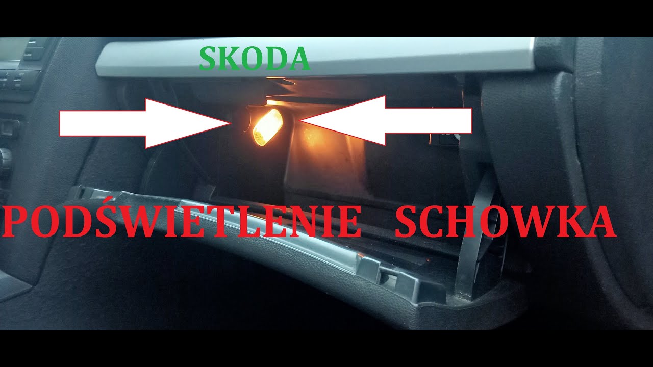 Demontaż podświetlenia schowka w Skoda Octavia II,Skoda Octavia 2 glove box light change