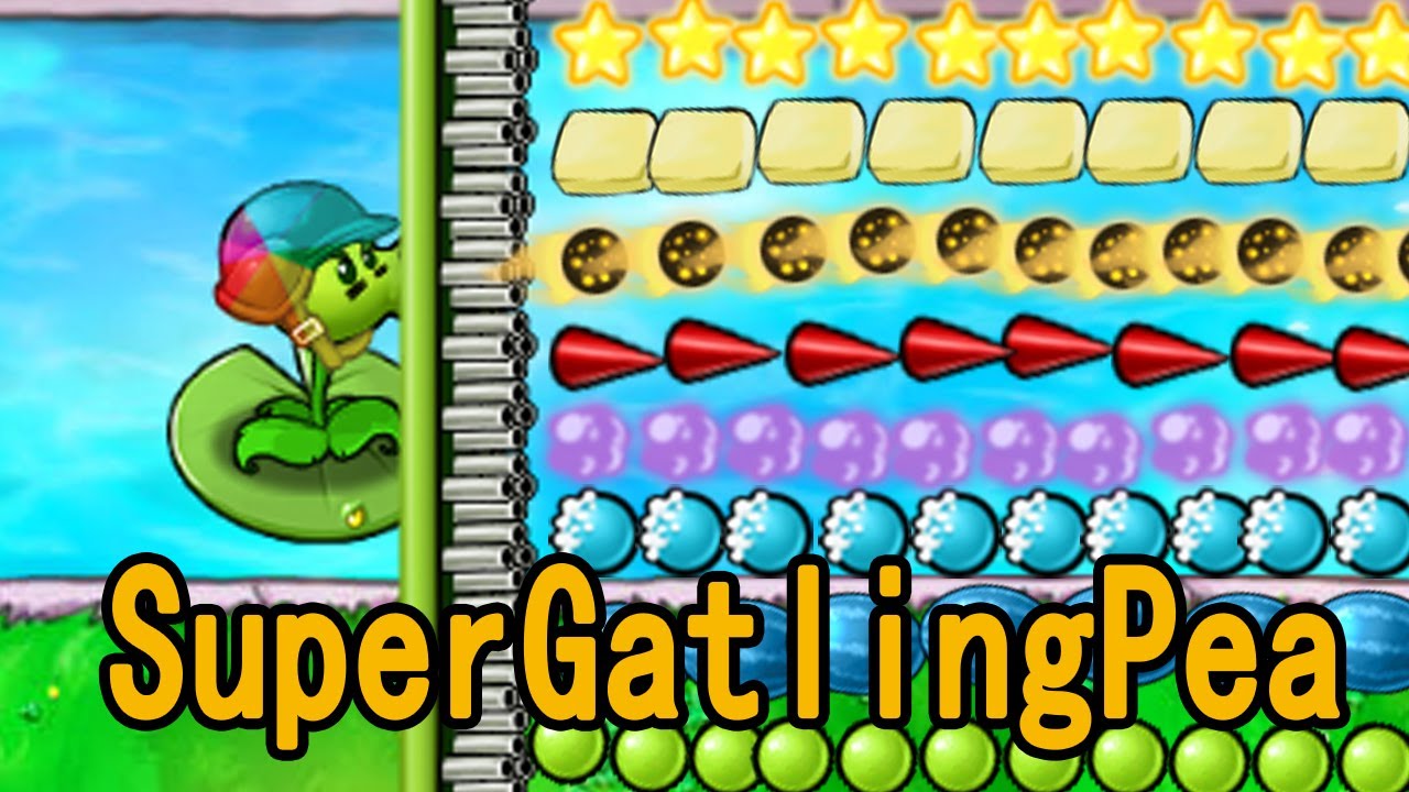 plants vs zombies | Dave's new pvz plant:Super GatlingPea | HARD MODE Mod! (PvZ Plus)
