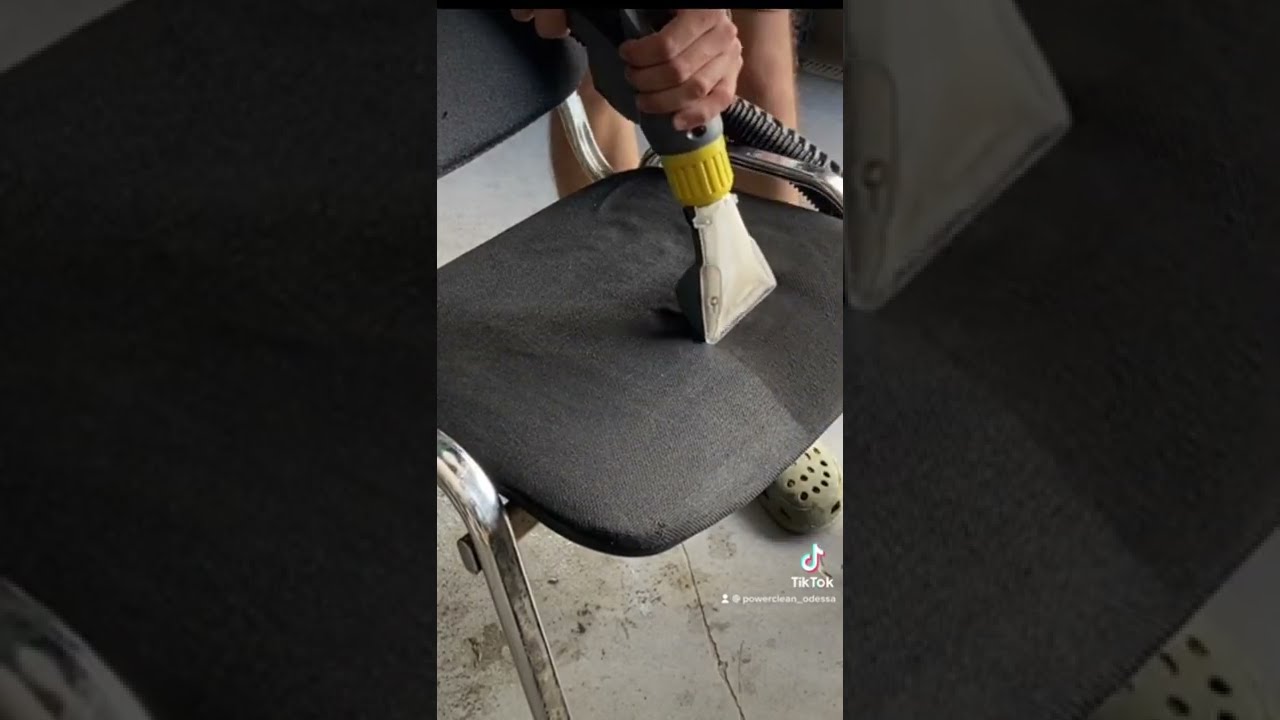 #shorts Office Chair deep cleaning. Upholstery cleaning video