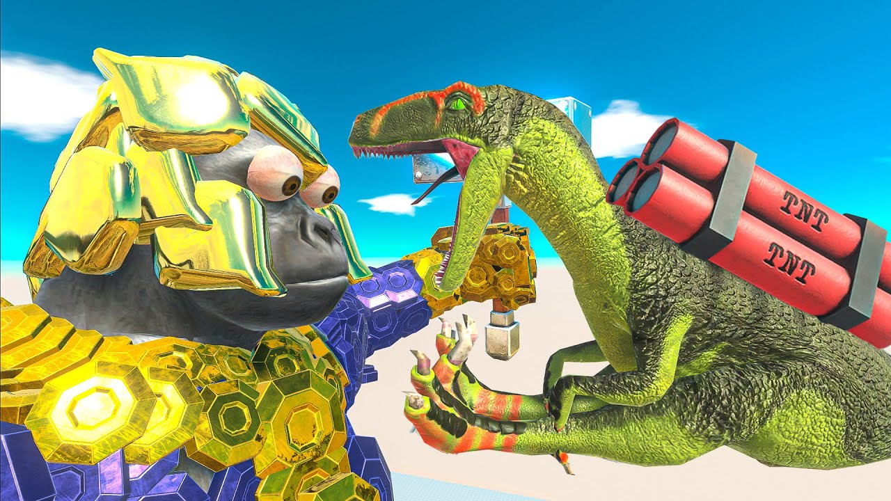 TNT Dinosaur Strength Test - Animal Revolt Battle Simulator