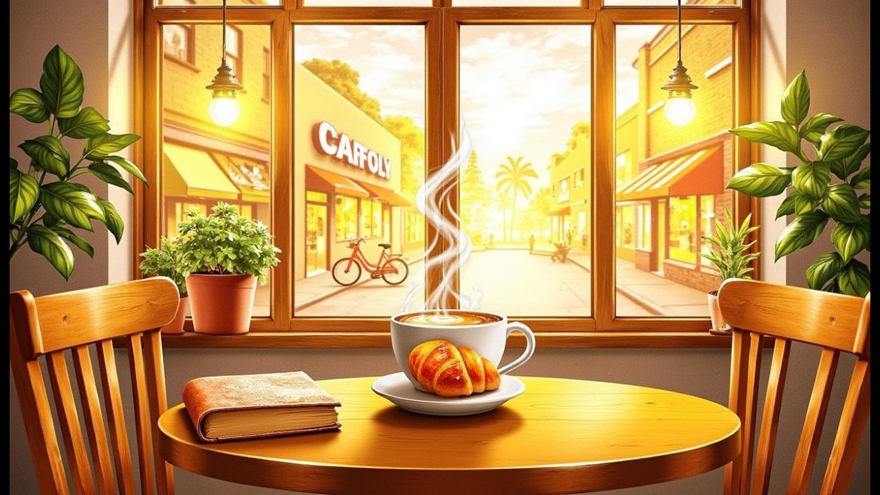 ☕🌿 A Quiet Morning in a Ghibli Café — Cozy City Vibes