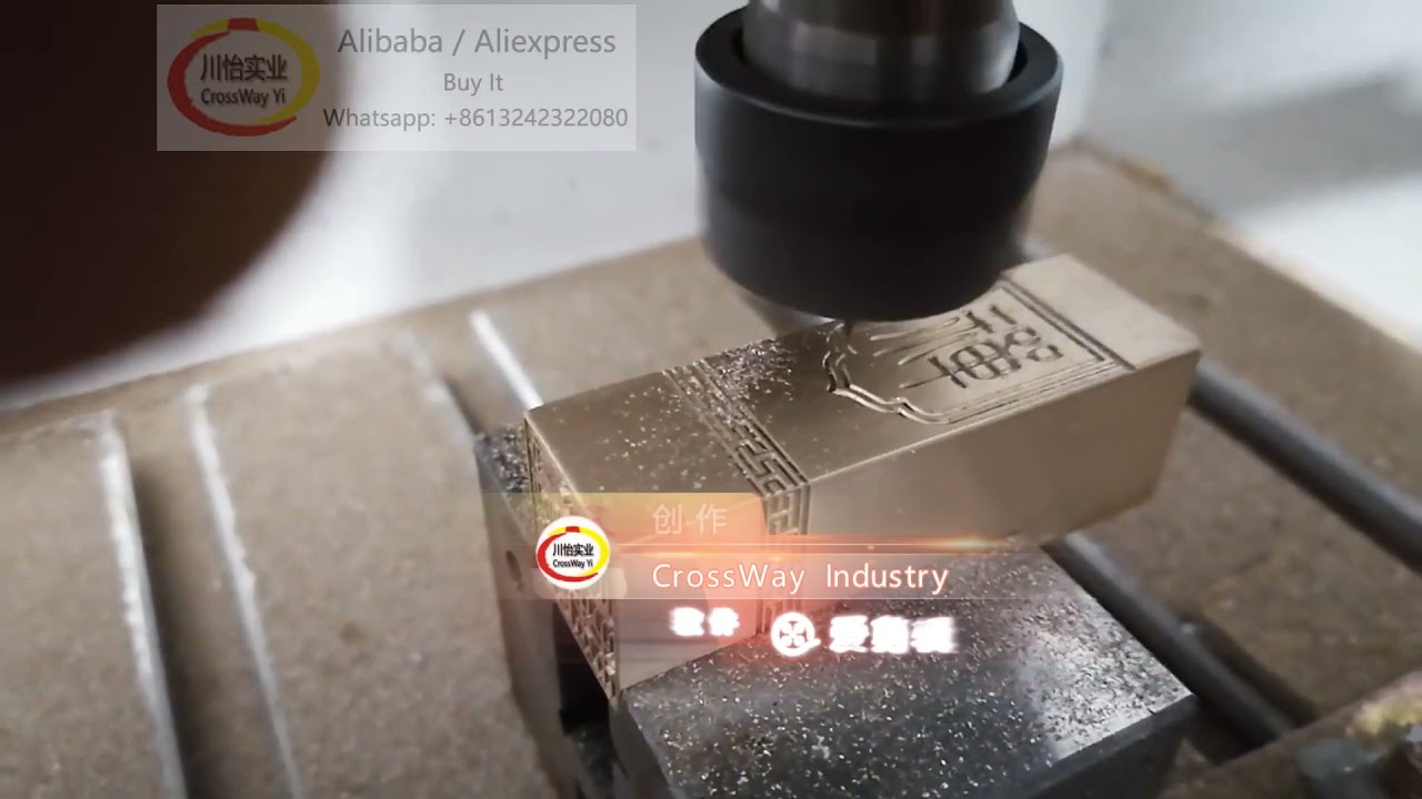 Grabado de metal en lat&oacute;n con m&aacute;quina CNC