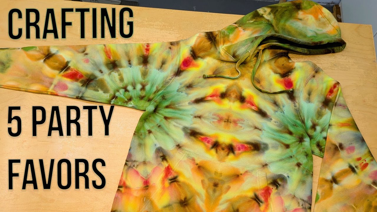 Толстовка с капюшоном Incline Double Fan Fold Ice Tie Dye - Цвета осени - Делаем 5 одновременно!
