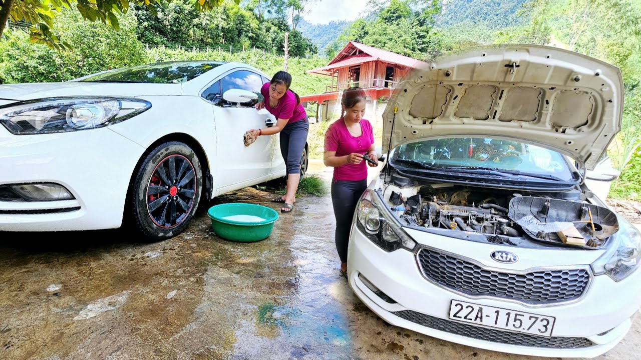 Genius girl changes oil, spark plugs, washes cars for boss- repair girl