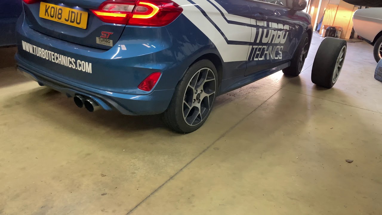 Fiesta st mk8 296bhp big turbo decat scorpion exhaust cold start