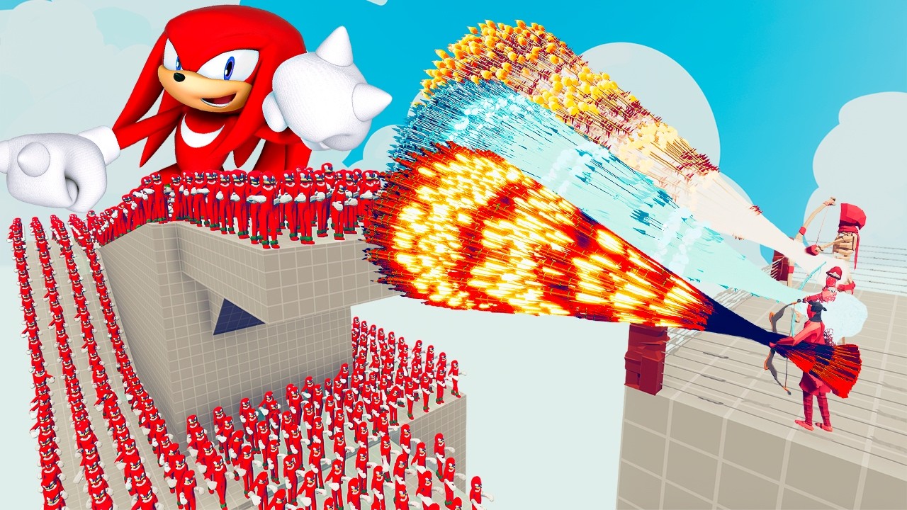 100x KNUCKLES + 2x GIANT vs 3x EVERY GOD - Totally Accurate Battle Simulator TABS