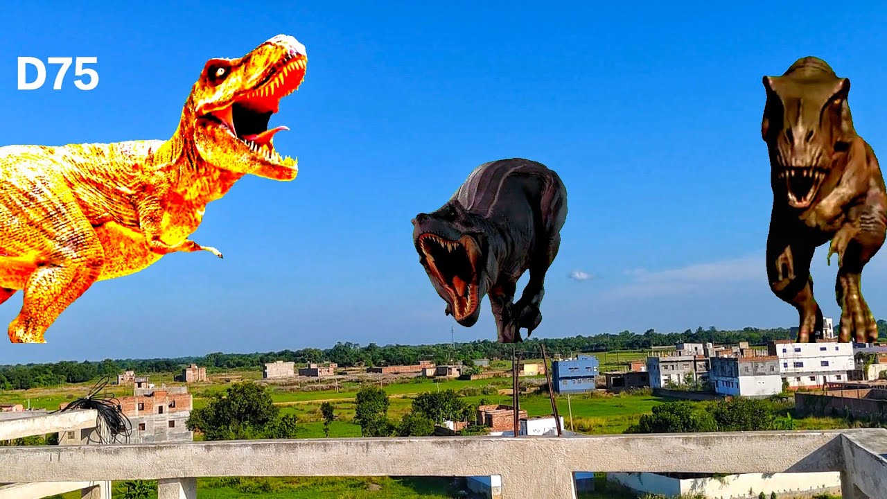 T Rex Chase dinosaur in Jurassic park 😳😳 