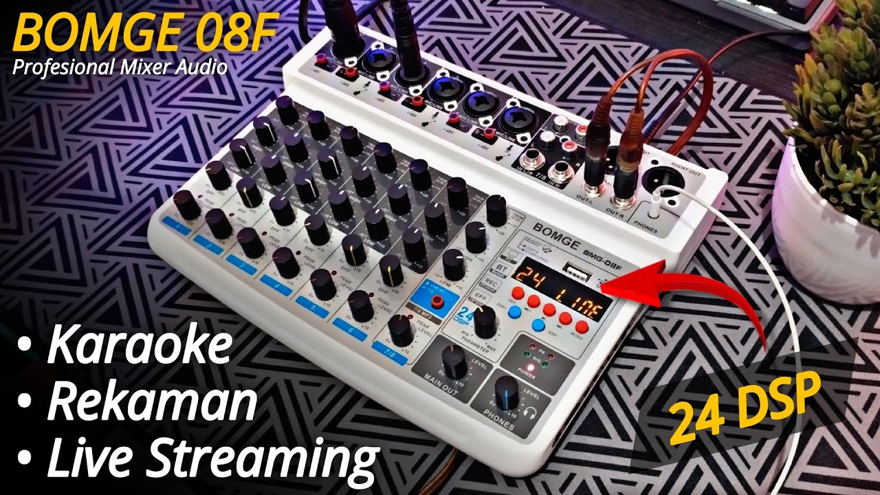 MIXER AUDIO 8 CHANNEL 24 DSP 400 RIBUAN⁉️ BOMGE 08F-W
