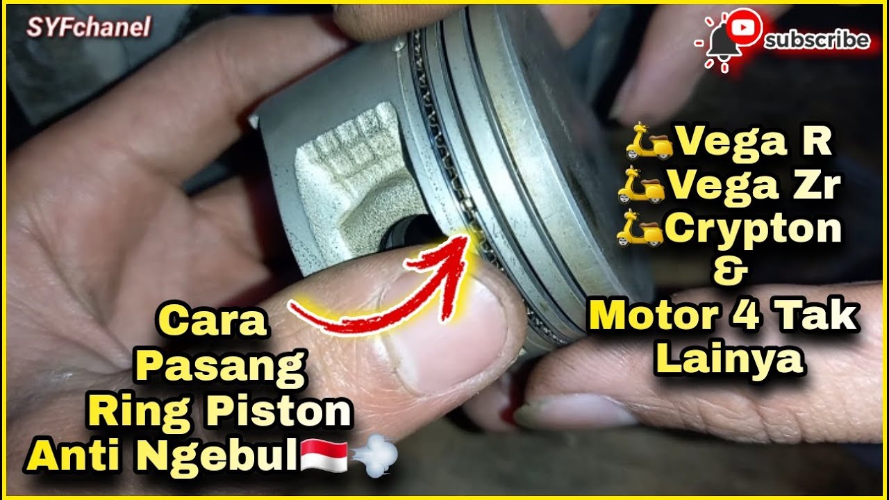 Cara Pasang Ring Piston Yamaha Vega R,Vega Zr,Jupiter Z,Crypton & Motor 4 Tak Lainya👍
