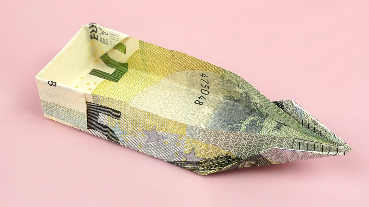 Schiff aus geldschein falten - Schiff falten | Geldscheine falten