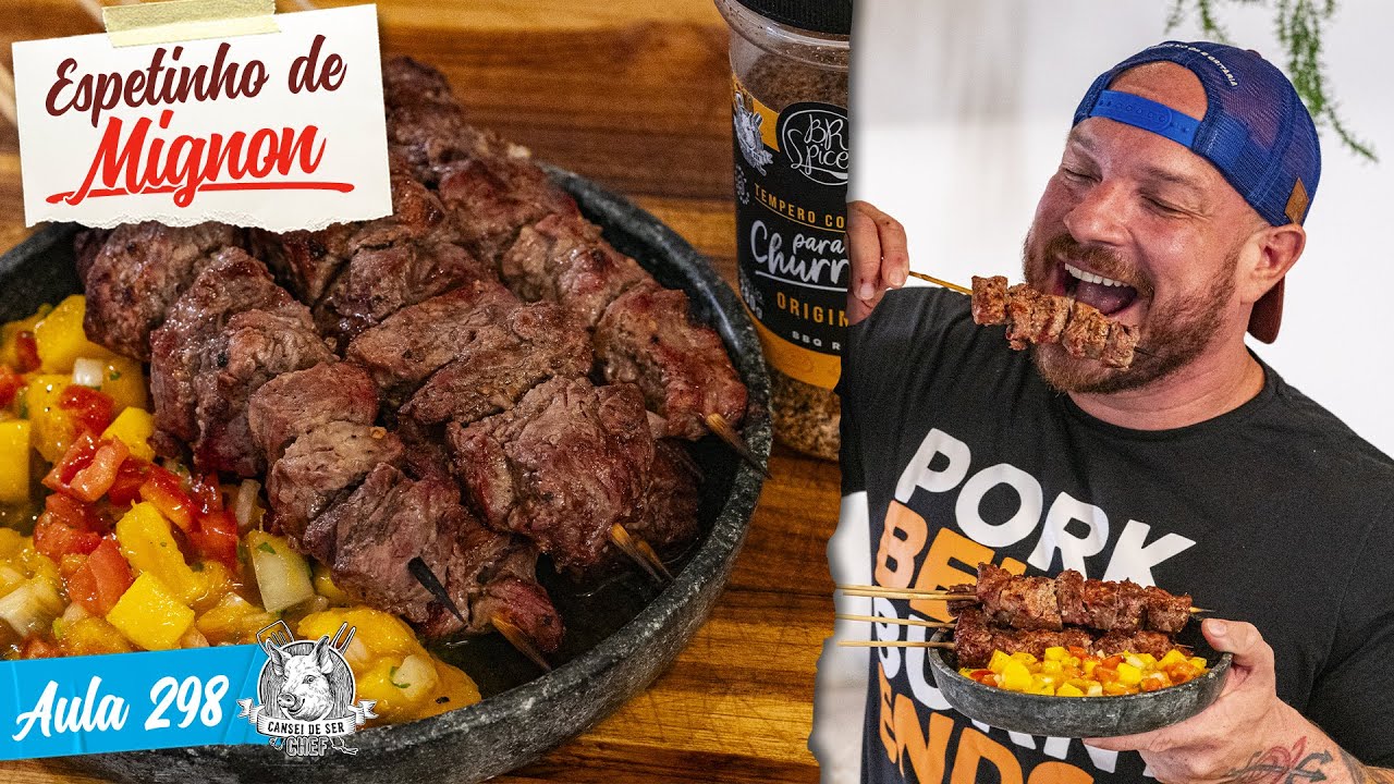 ESPETINHOS DE CARNE - Como dar MUITO sabor ao mignon / Cansei de Ser Chef