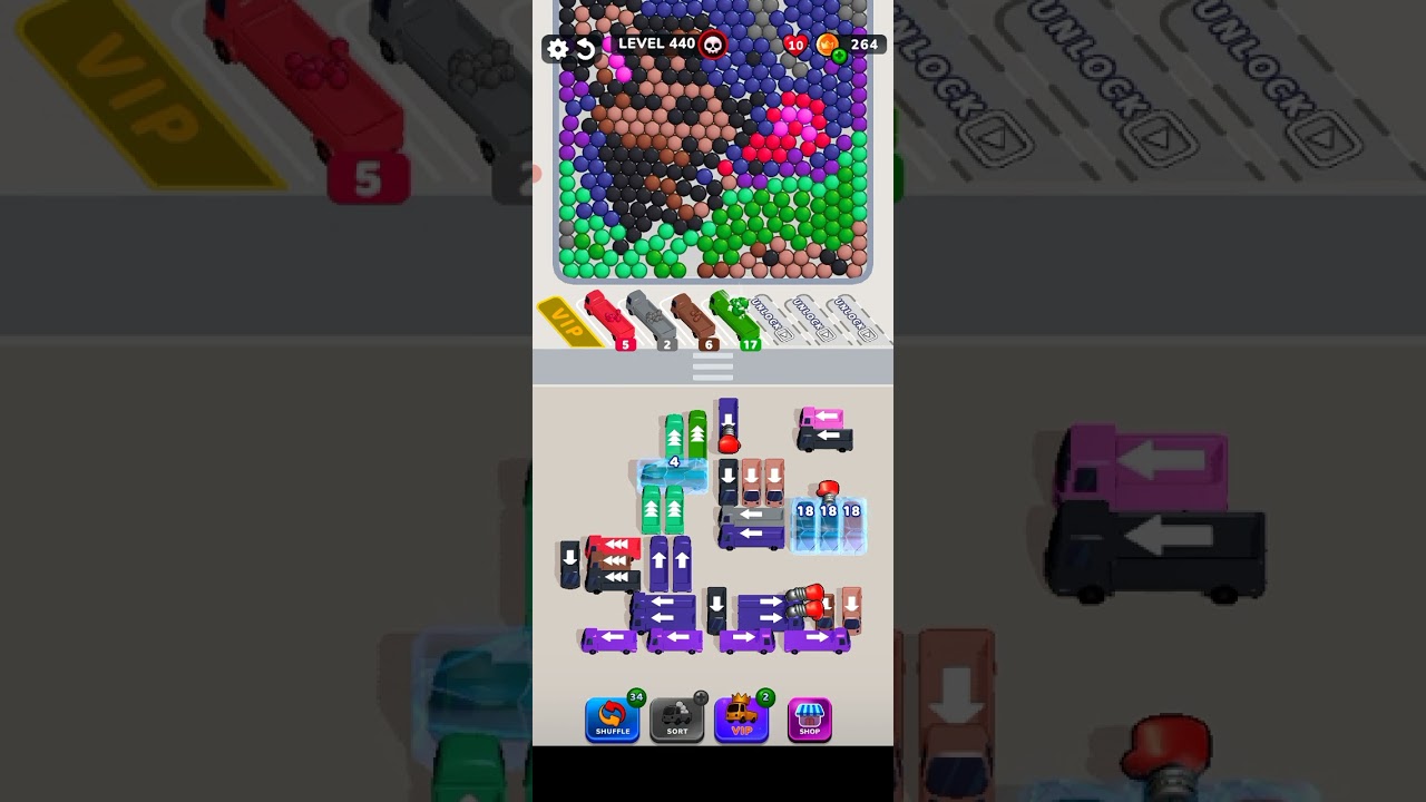 Bubble Bus 🚌: Parking Jam Puzzle Game level 440