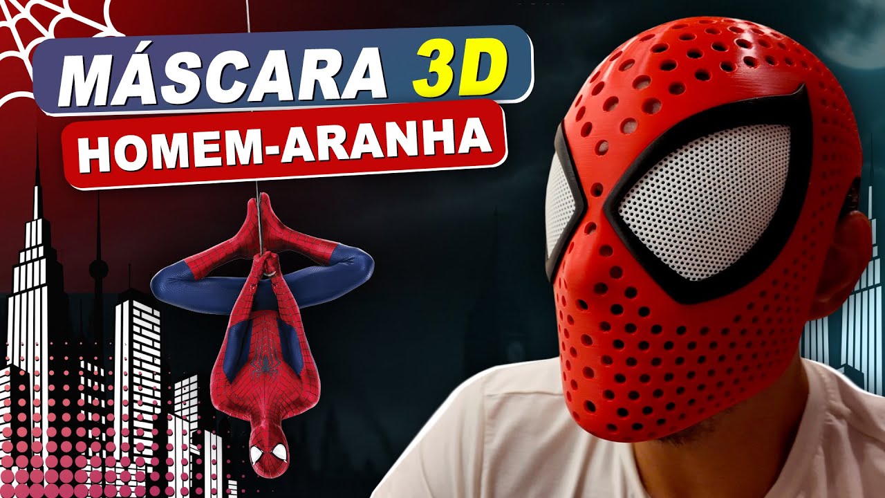 Imprimindo a M&Aacute;SCARA 3D do Homem-Aranha! #macmasi #impressora3d #bambulabx1carbon