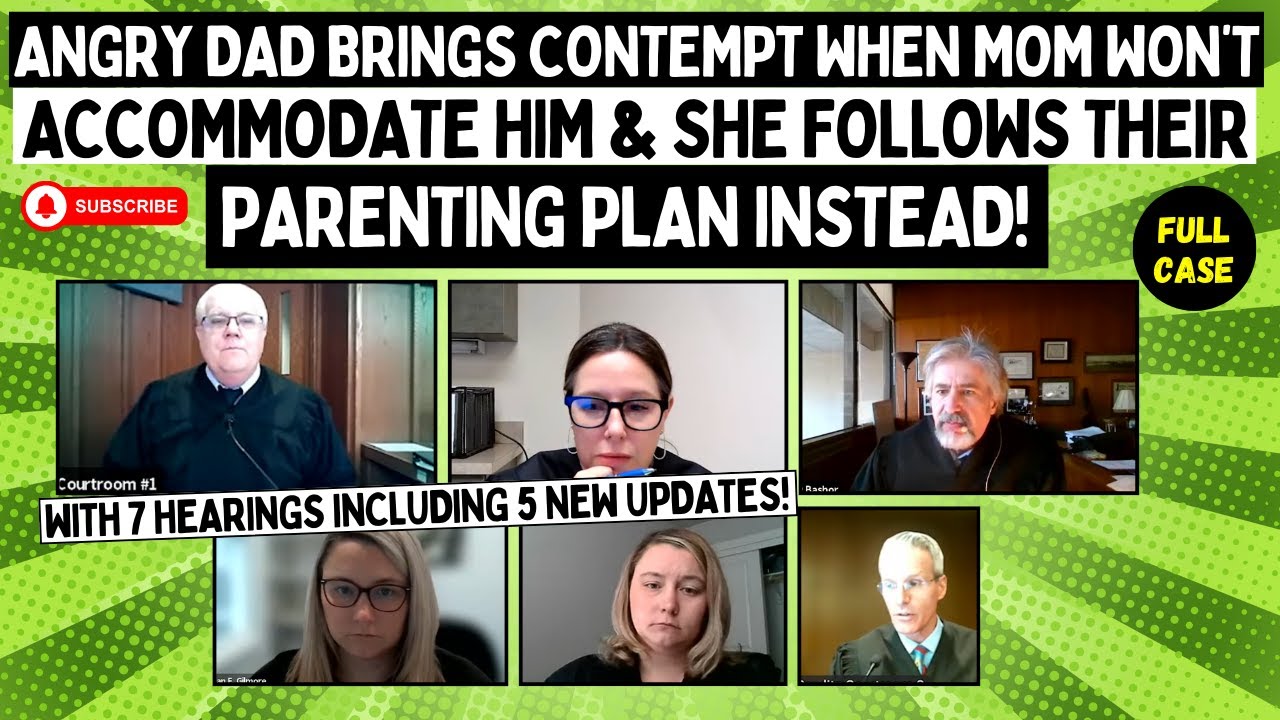 Angry Dad Brings CONTEMPT When Mom Won't Accommodate HIM & She Follows Their Parenting Plan Instead!