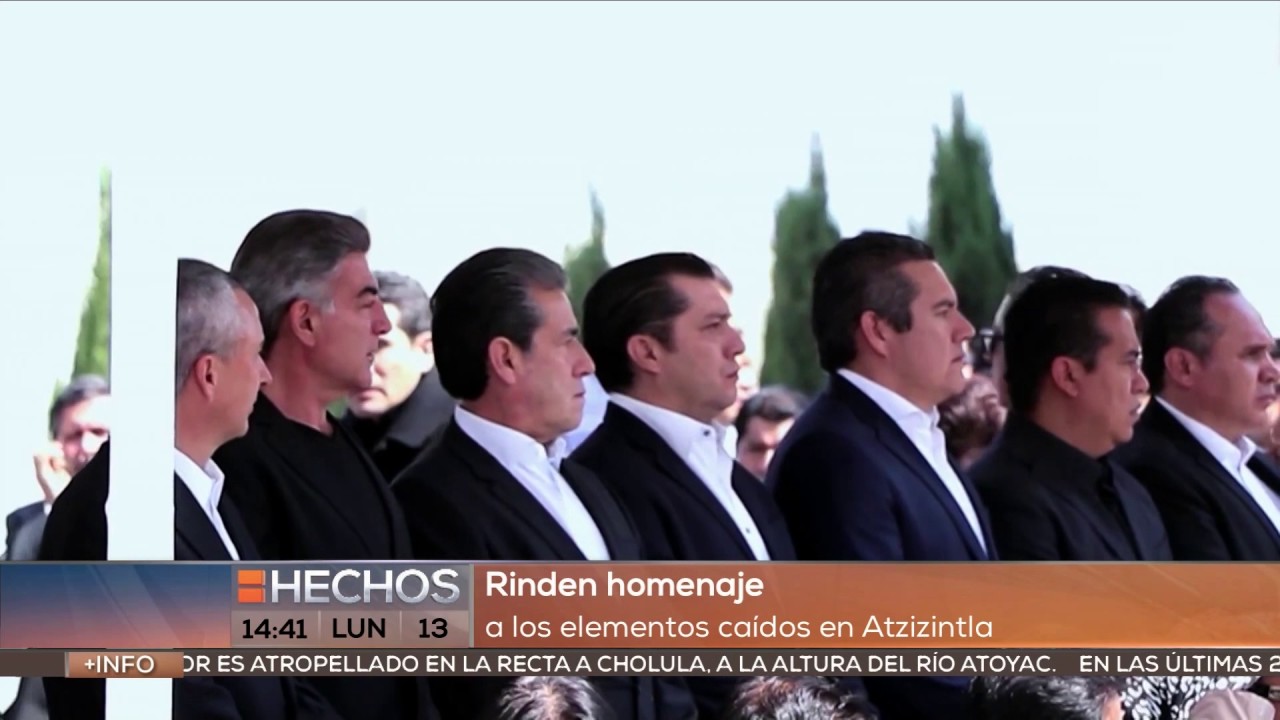 Homenaje a elementos ca&iacute;dos en Atzizintla