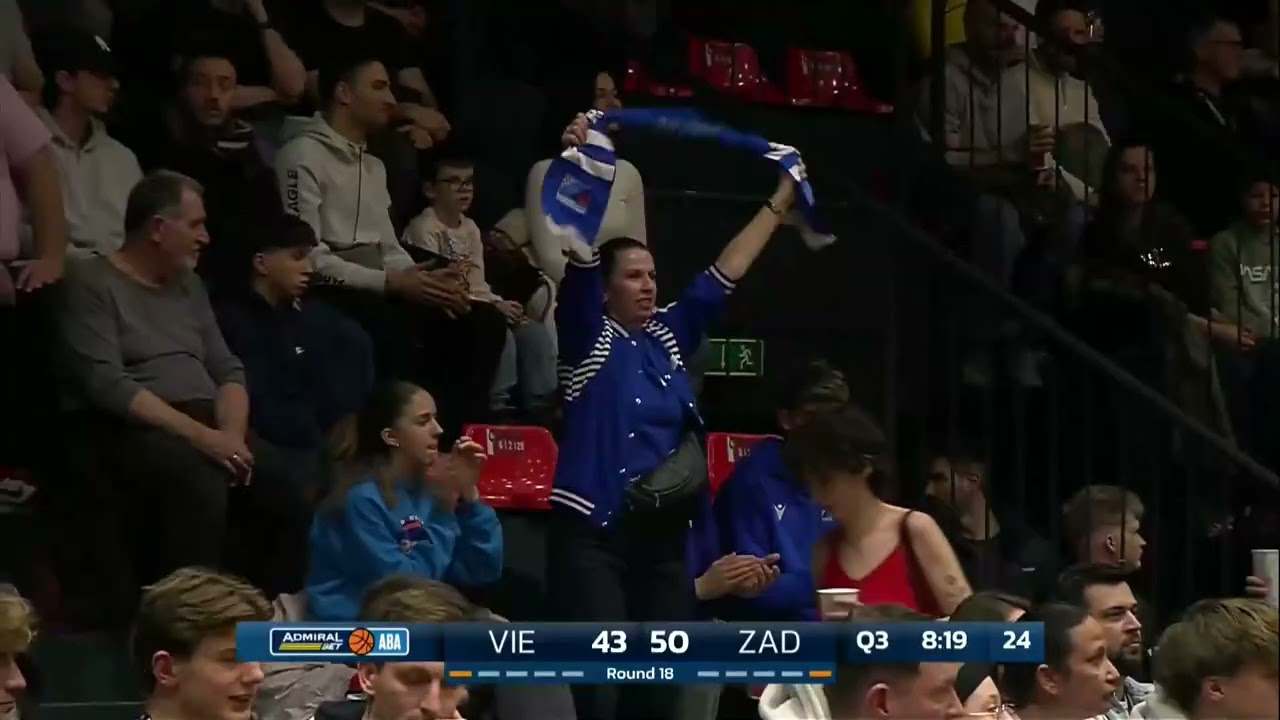AdmiralBet ABA League 2025/26, extended highlights, Round 18: Vienna - Zadar (2.2.2026)