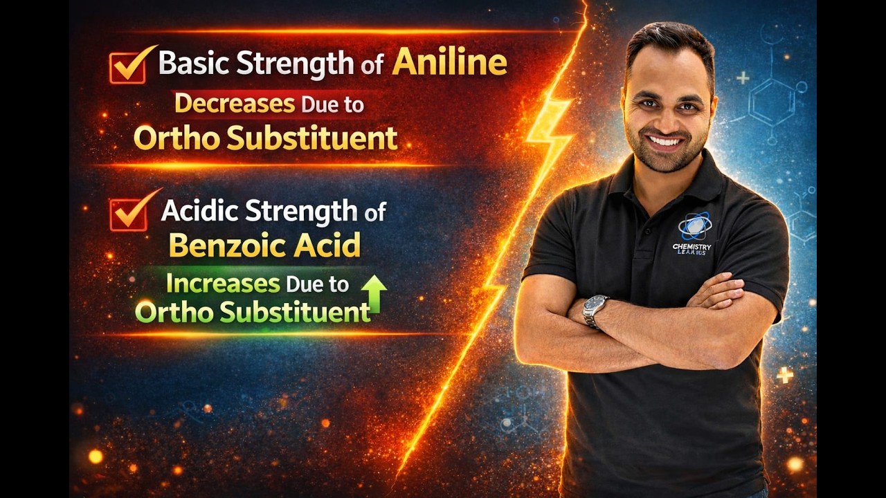 ORTHO SUBSTITUENT IN ANILINE AND BENZOIC ACID #bestchemistryclassesinnagpur #chemistrywizard