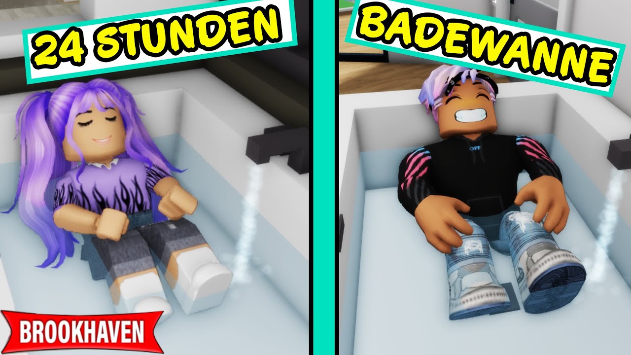 24 STUNDEN IN DER BADEWANNE CHALLENGE! Kaan gegen Dania mit Community [Roblox Brookhaven 🏡RP]