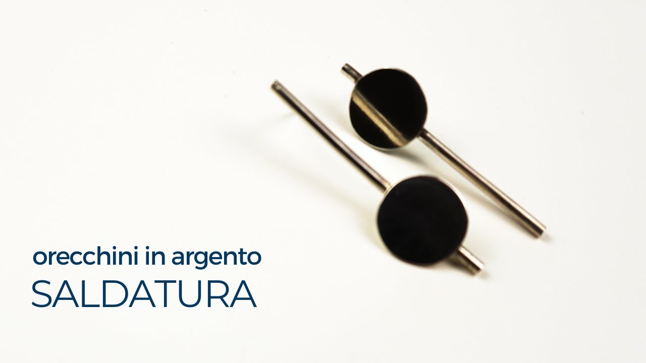 orecchini lunghi in argento -  tutorial saldatura argento