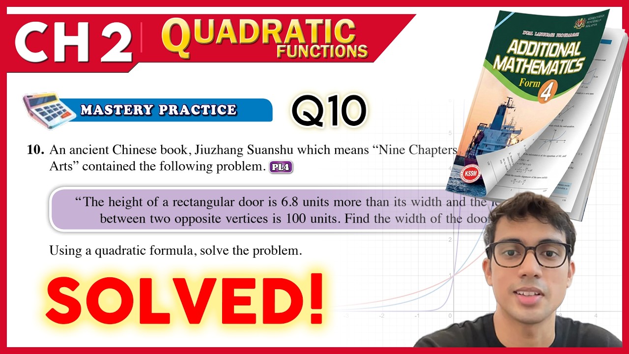 Mastery Practice Q10  | Form 4 Add Maths Chapter 2