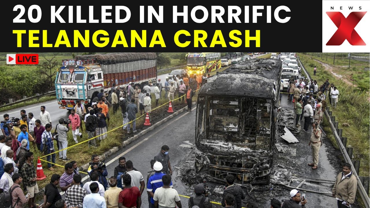 Telangana Accident LIVE: 20 Dead, 20 Injured in Telangana Bus-Truck Collision Near Rangareddy