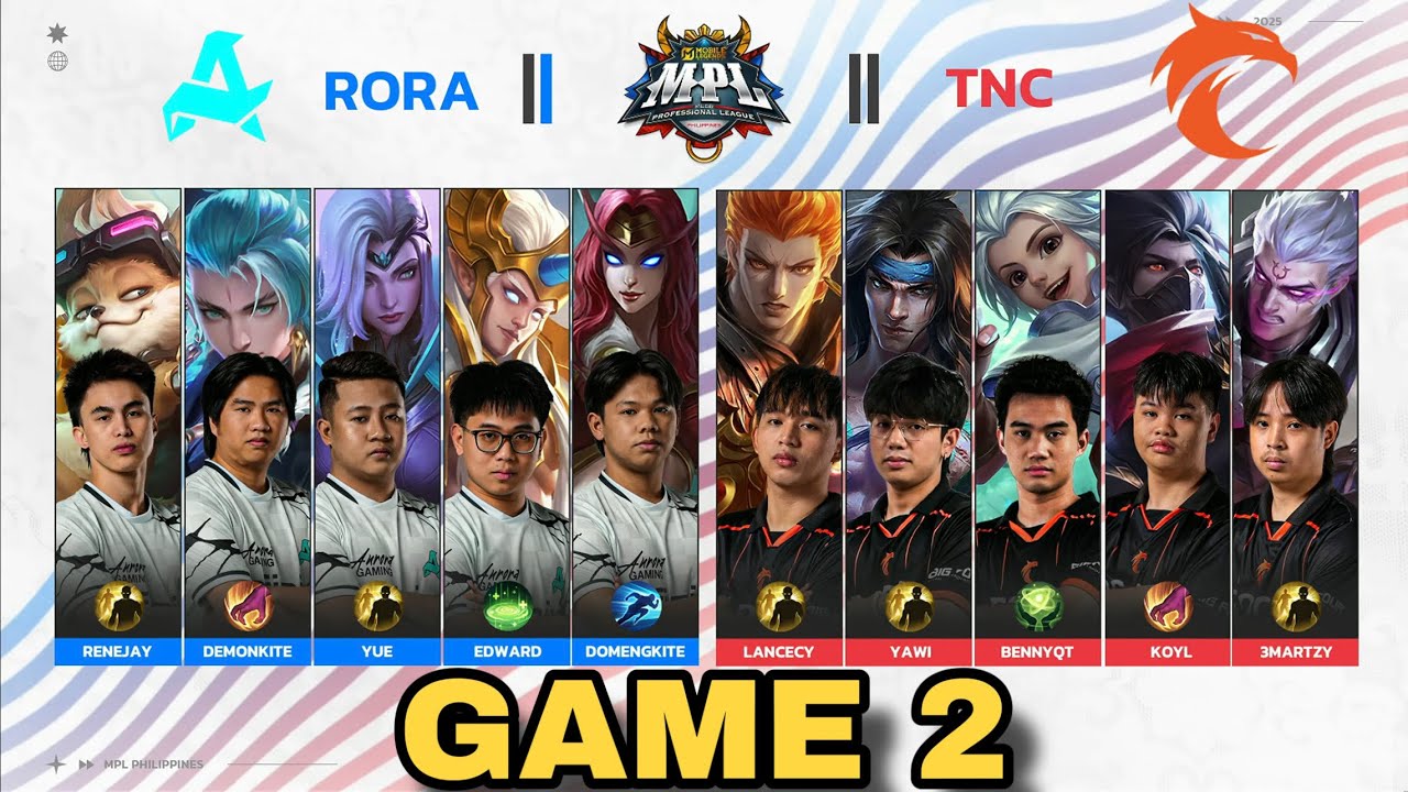 RORA VS TNC GAME 2 HIGHLIGHTS | MPL PH S15