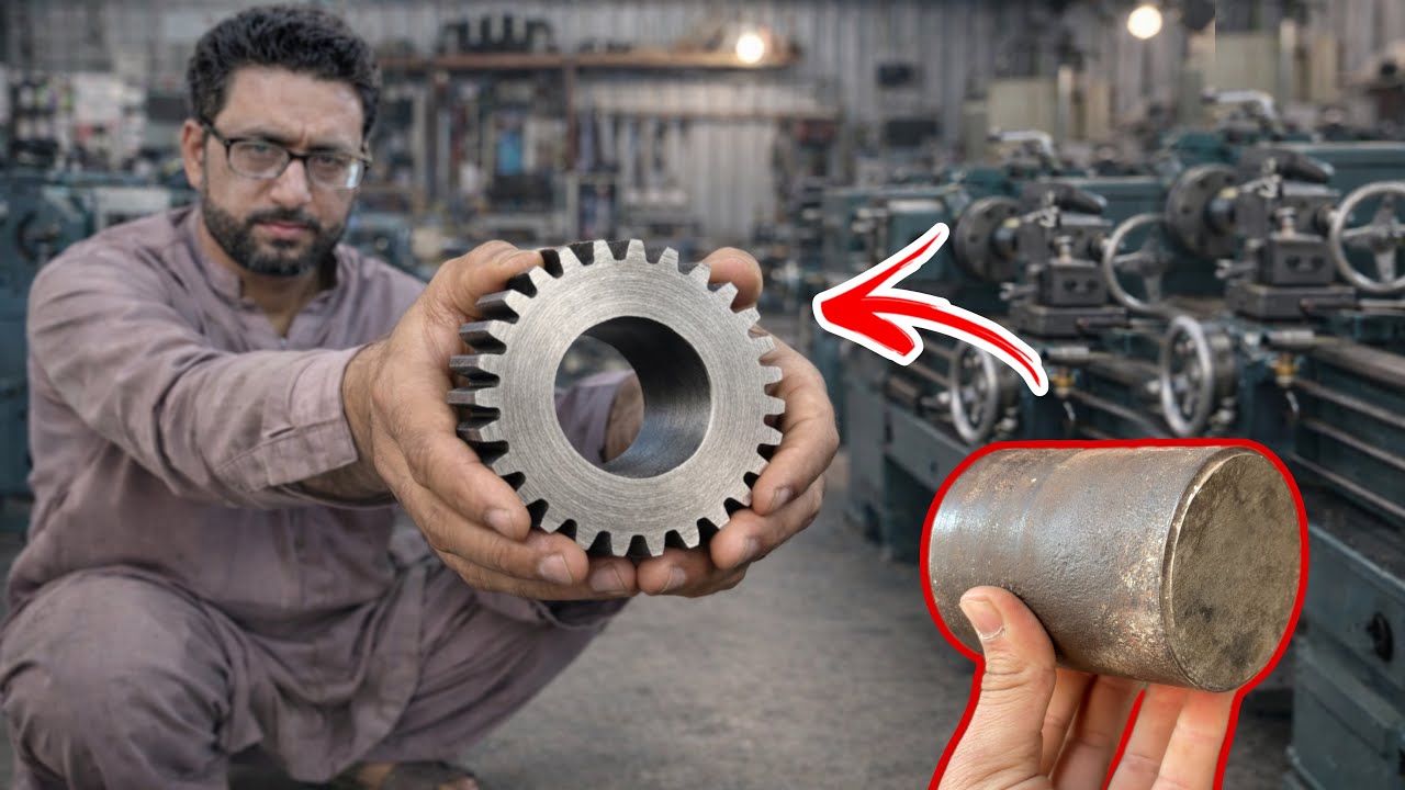 New Spur Gear Manufacturing Process | Lathe Machine & CNC Complete Work