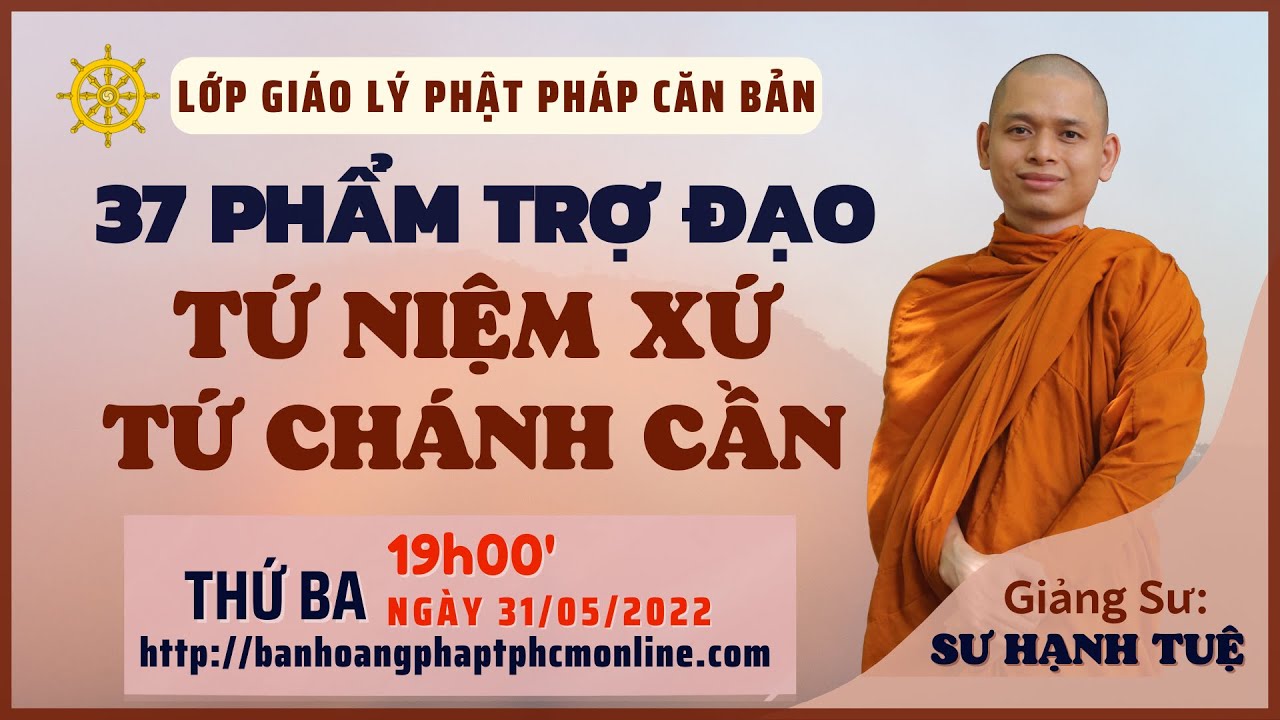 Tứ niệm xứ - Tứ chánh cần | 37 phẩm trợ đạo | Phật Pháp Căn Bản | sư Hạnh Tuệ