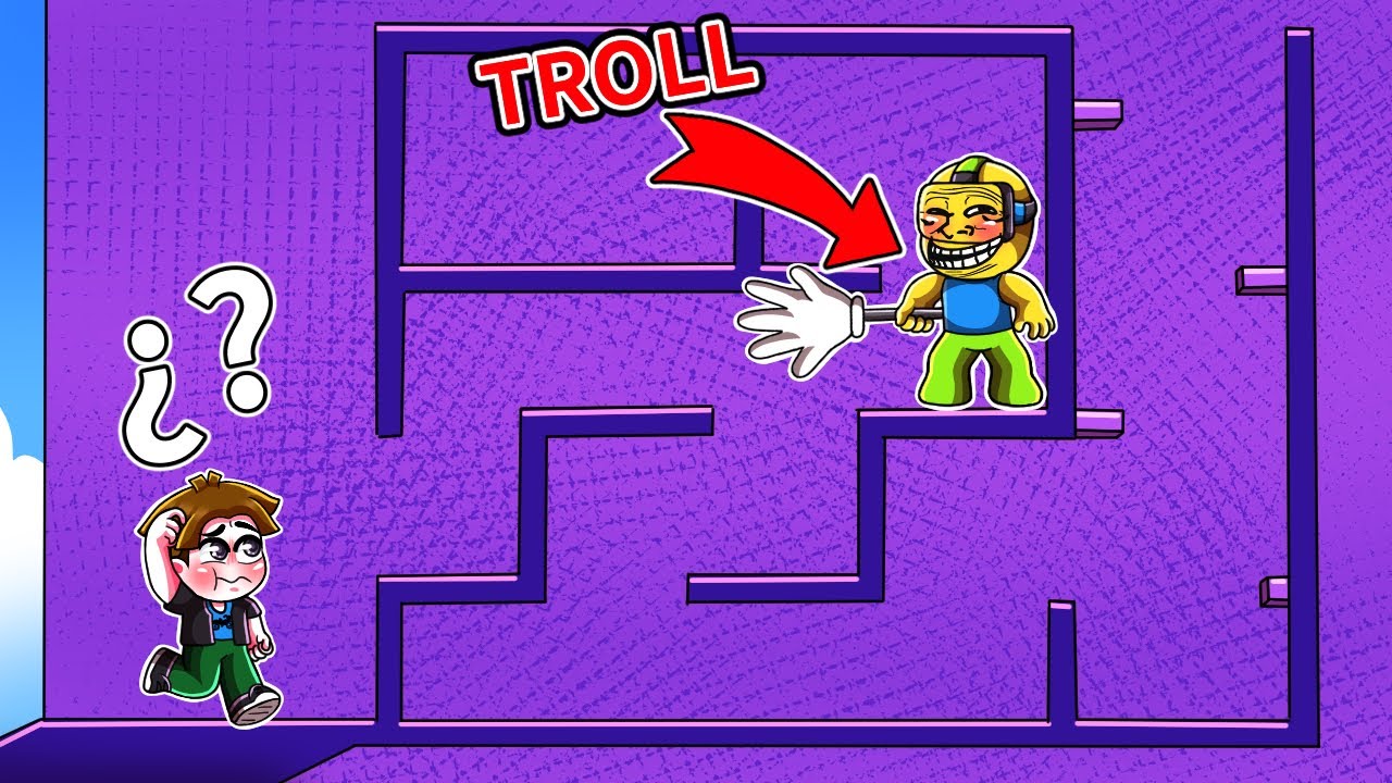 ESTOY ATRAPADO EN AL DIMENSION 2D DE LA TORRE TROLL en Roblox