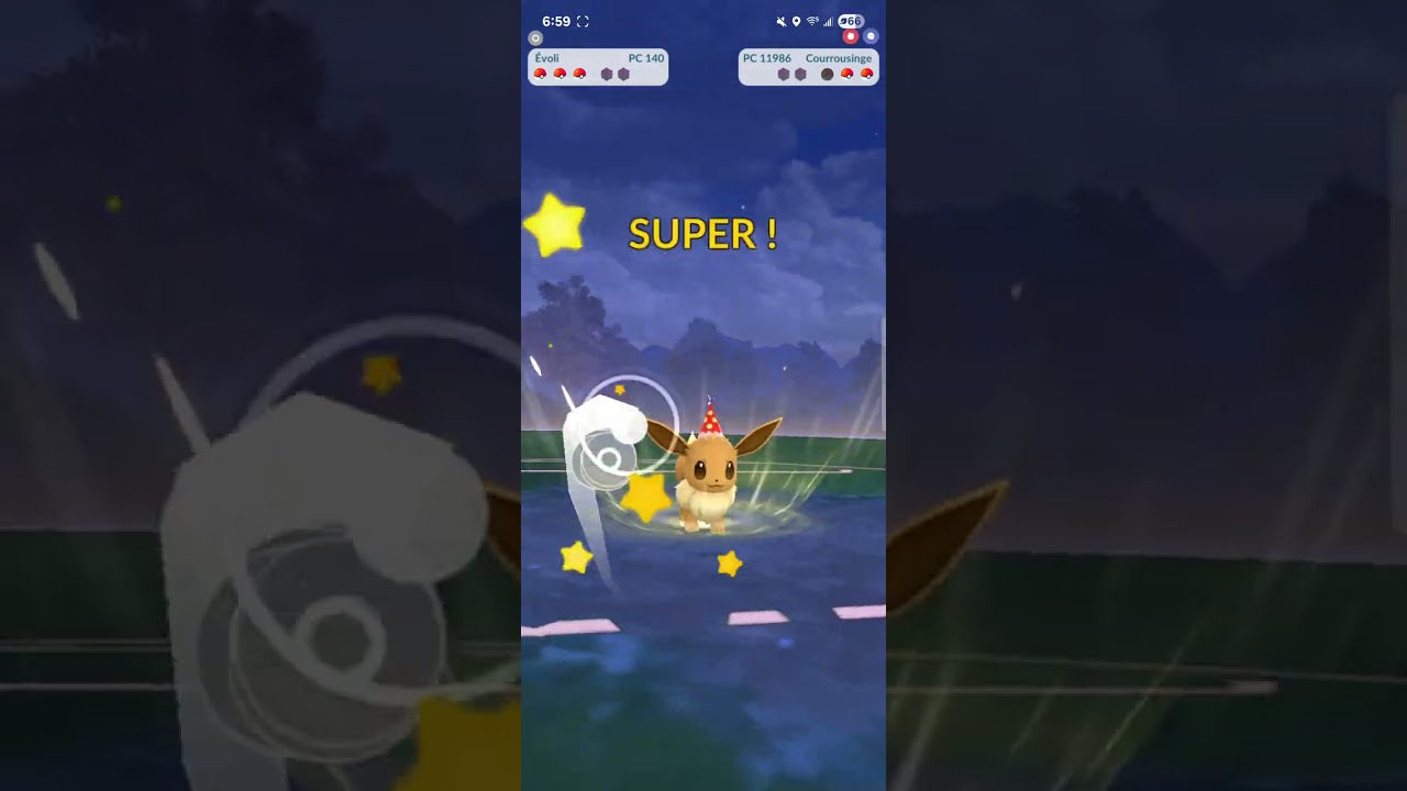 Sub cp160 Eevee duo vs Cliff (third pokemon unused, Magikarp/Annihilape/Tyranitar) - Pokemon Go