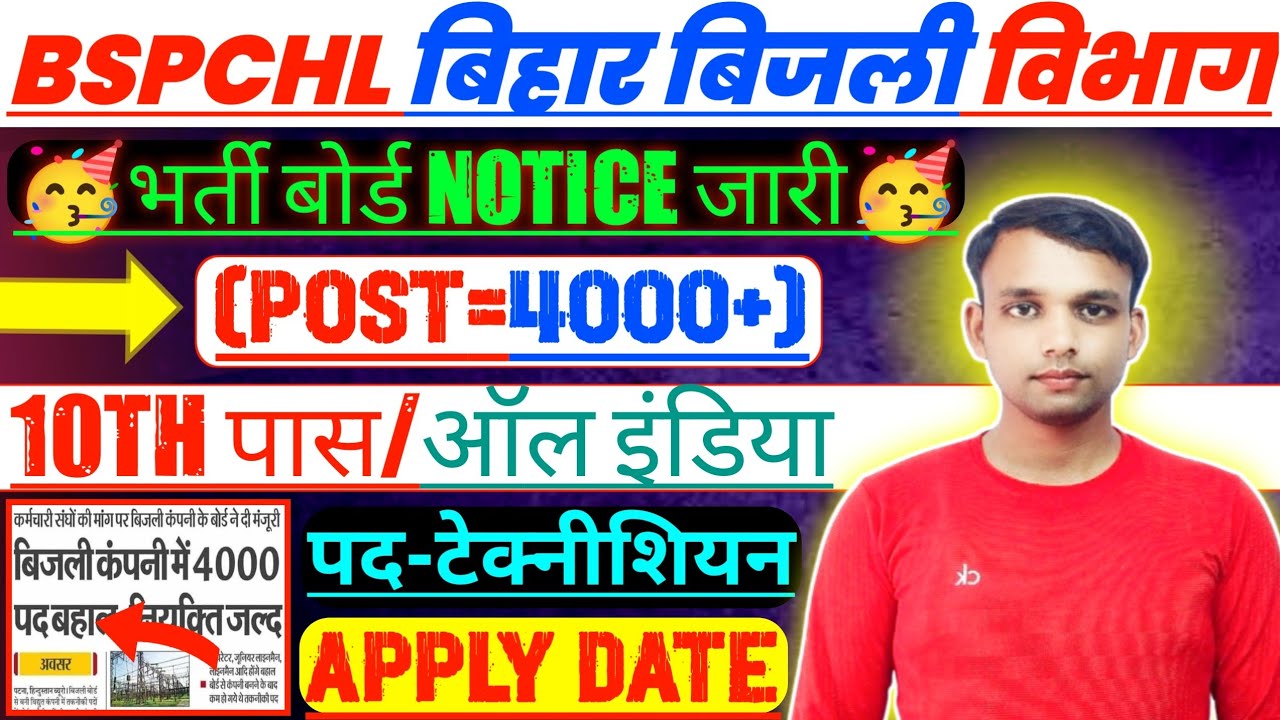 BSPHCL बिहार बिजली विभाग भर्ती 2025💥💥Age limit qualification syllabus Apply Date 2025 