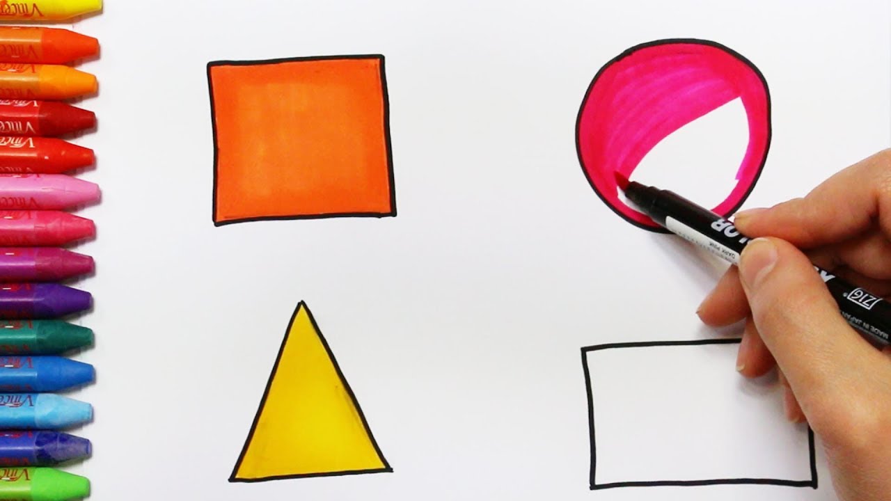 Geometrik Şekiller Çizim Nasıl Yapılır | Nasıl Çizilir | Çocuk ve Bebek için Çiziyorum Boyuyorum