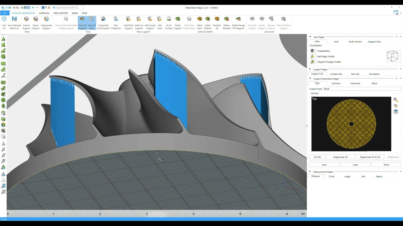 Materialise Magics - Data Preparation and Support Generation Example