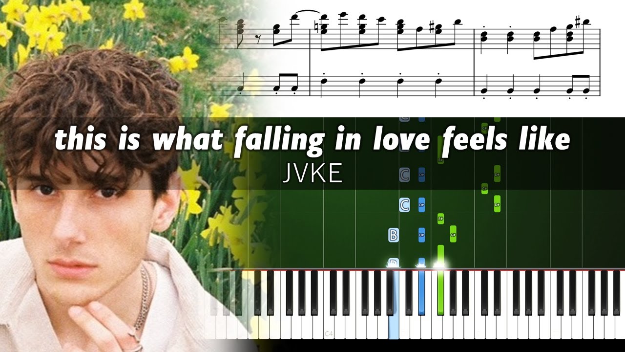 JVKE - this is what falling in love feels like - Piano Tutorial + SHEETS