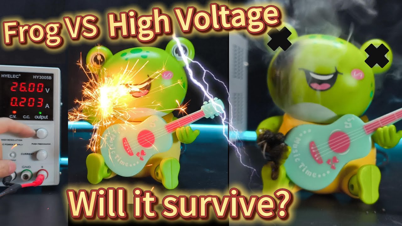 I Turned this Toy Frog into a Heavy Metal Rockstar (High Voltage + Pyrotechnics!)