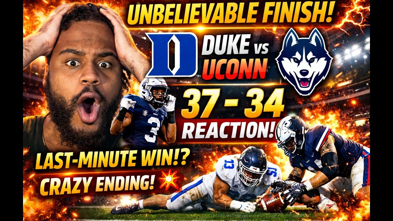 UNREAL FINAL SECONDS 😱 Duke vs UConn 37–34 INSANE Ending Player Perspective Reaction!