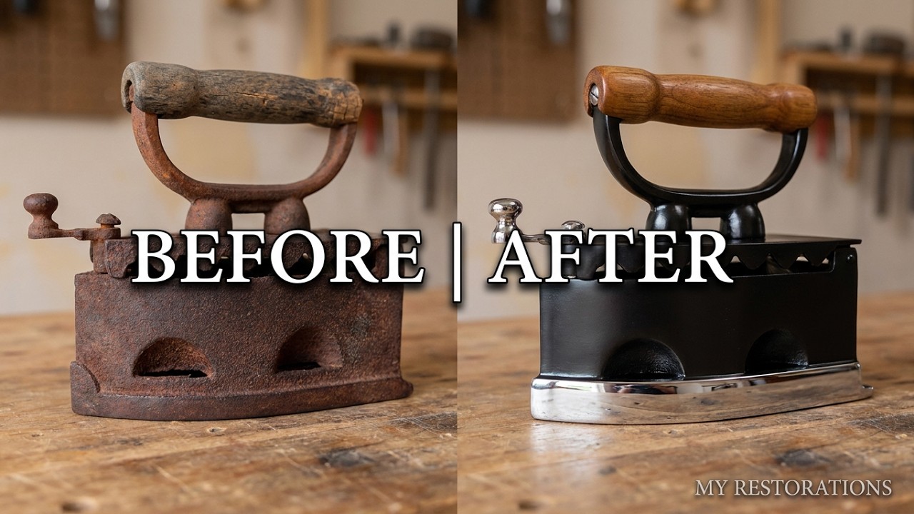 Restoration of an Old Rusty Charcoal Iron