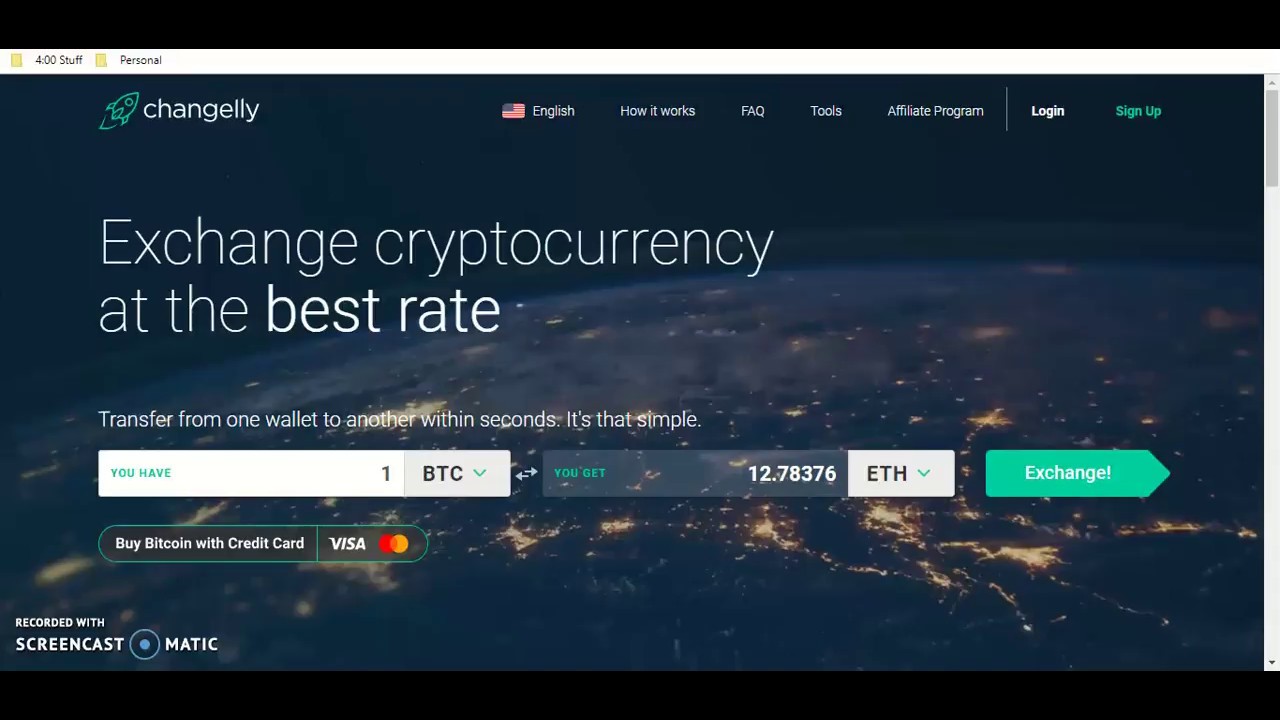 Changelly Sign up