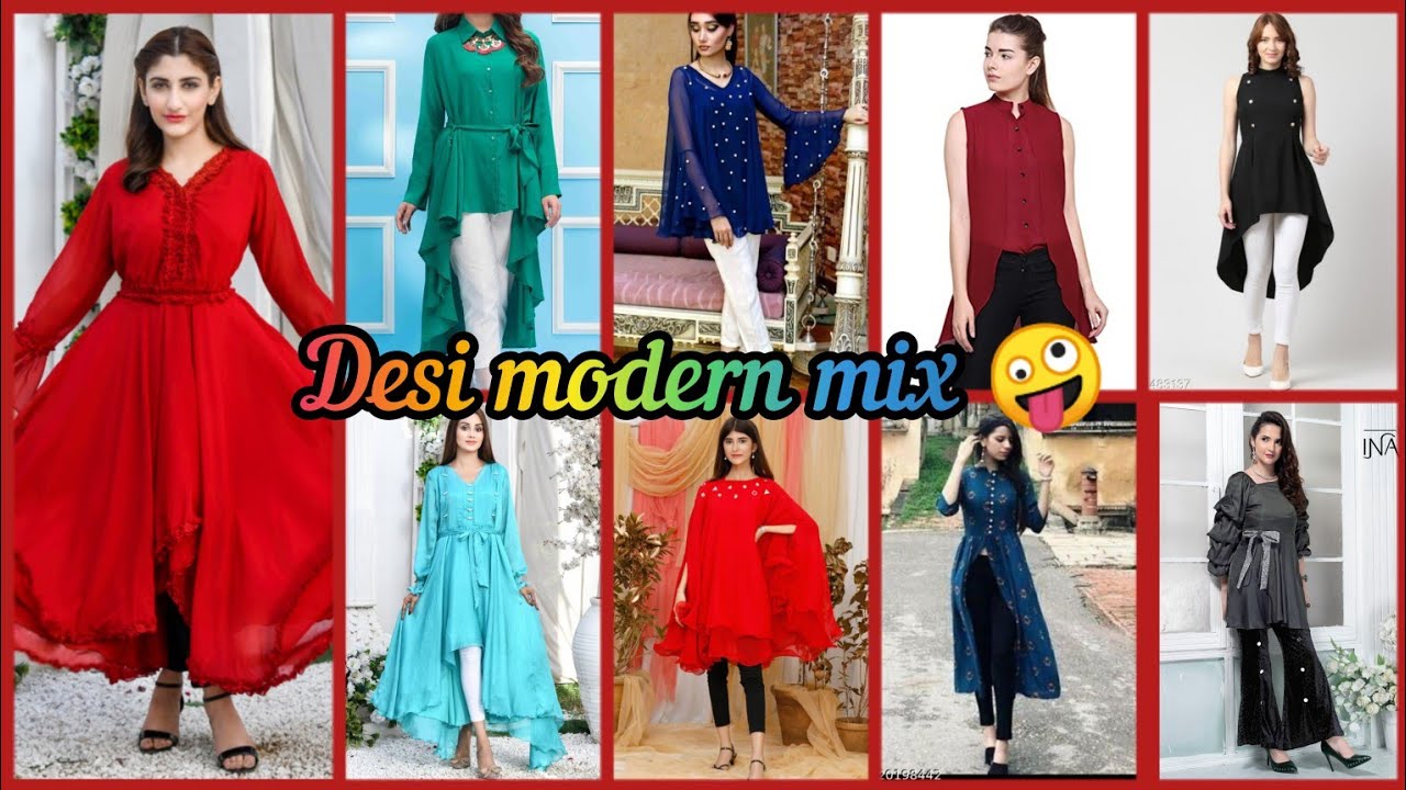 Desi and modern Mix dresses || western dress for girls || western dress || Eid collection 2023