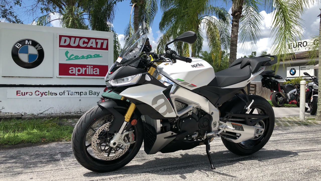 2021 Aprilia Tuono V4 1100 in Glacier White at Euro Cycles of Tampa Bay Florida
