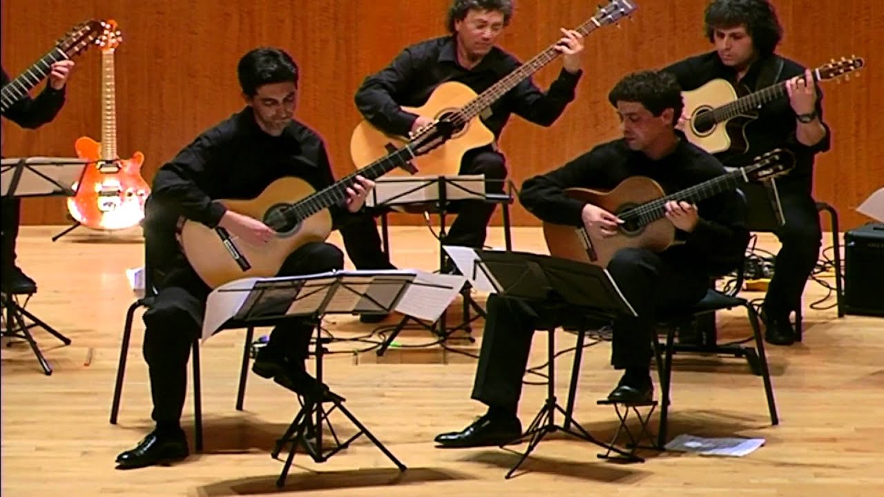 The Pacific Guitar Ensemble plays Brandenburg Concerto No. 6 - III: Allegro, by JS Bach