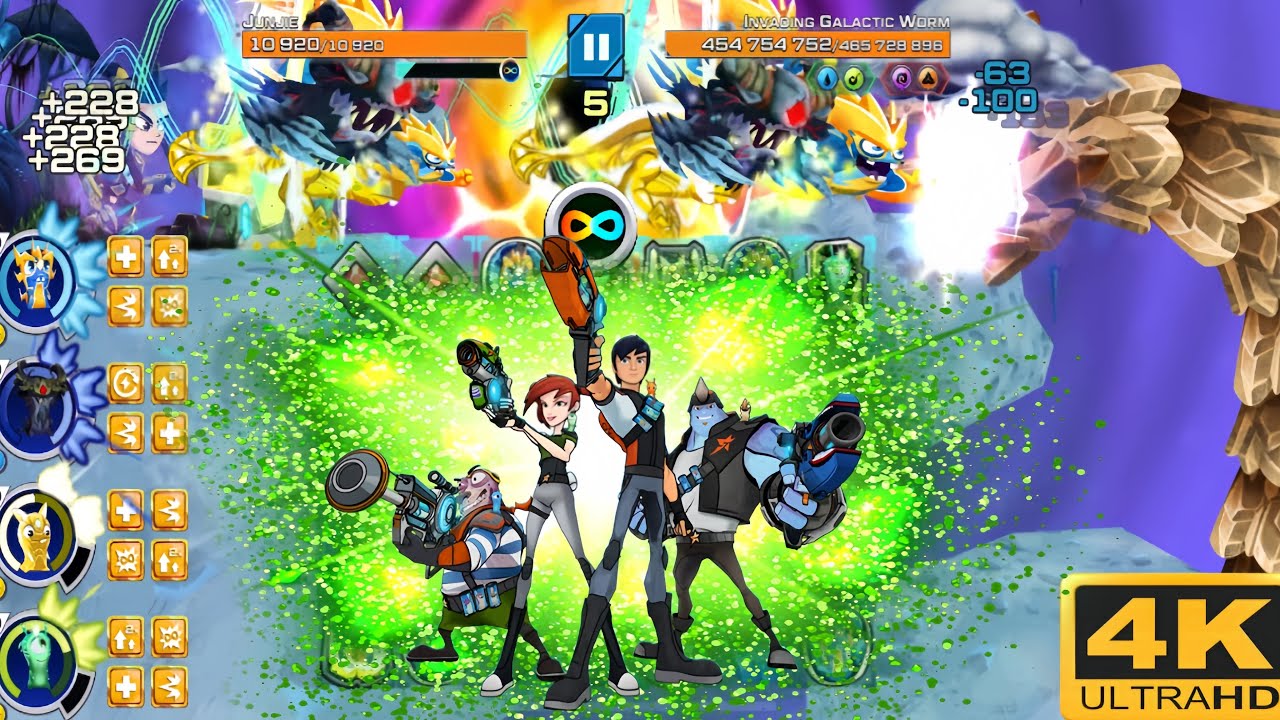 😱 JUNJIE vs INVADING GALACTIC WORM! FINAL BOSS DESTROYED 💥 | Slugterra Slug It Out 2 4K ULTRA HD 🐌🔥