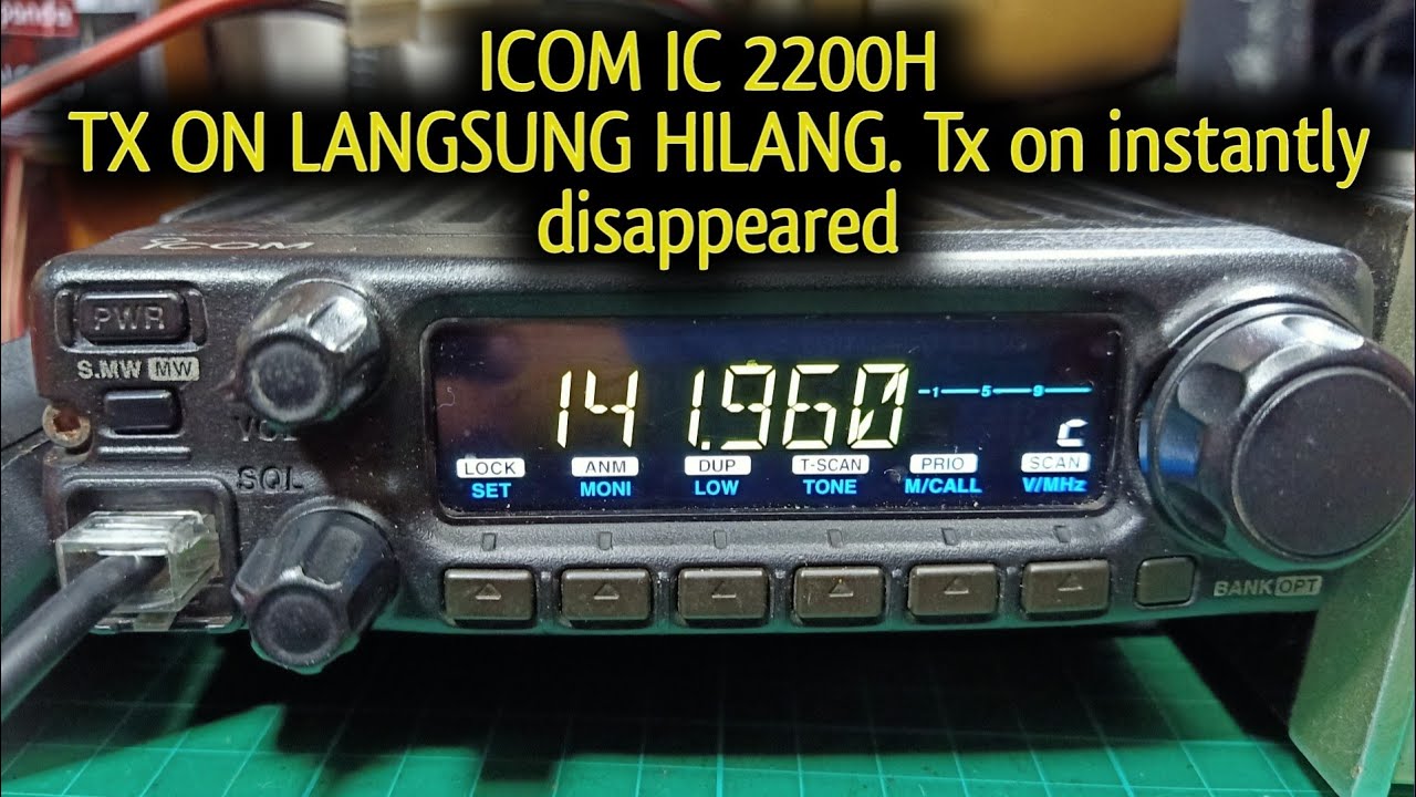icom 2200h pijit ptt tx muncul 1 detik langsung hilang