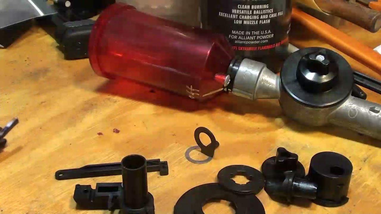 Моё решение за 0,05 доллара для автоматического дозатора порошка Lee Auto Drum Powder Measure