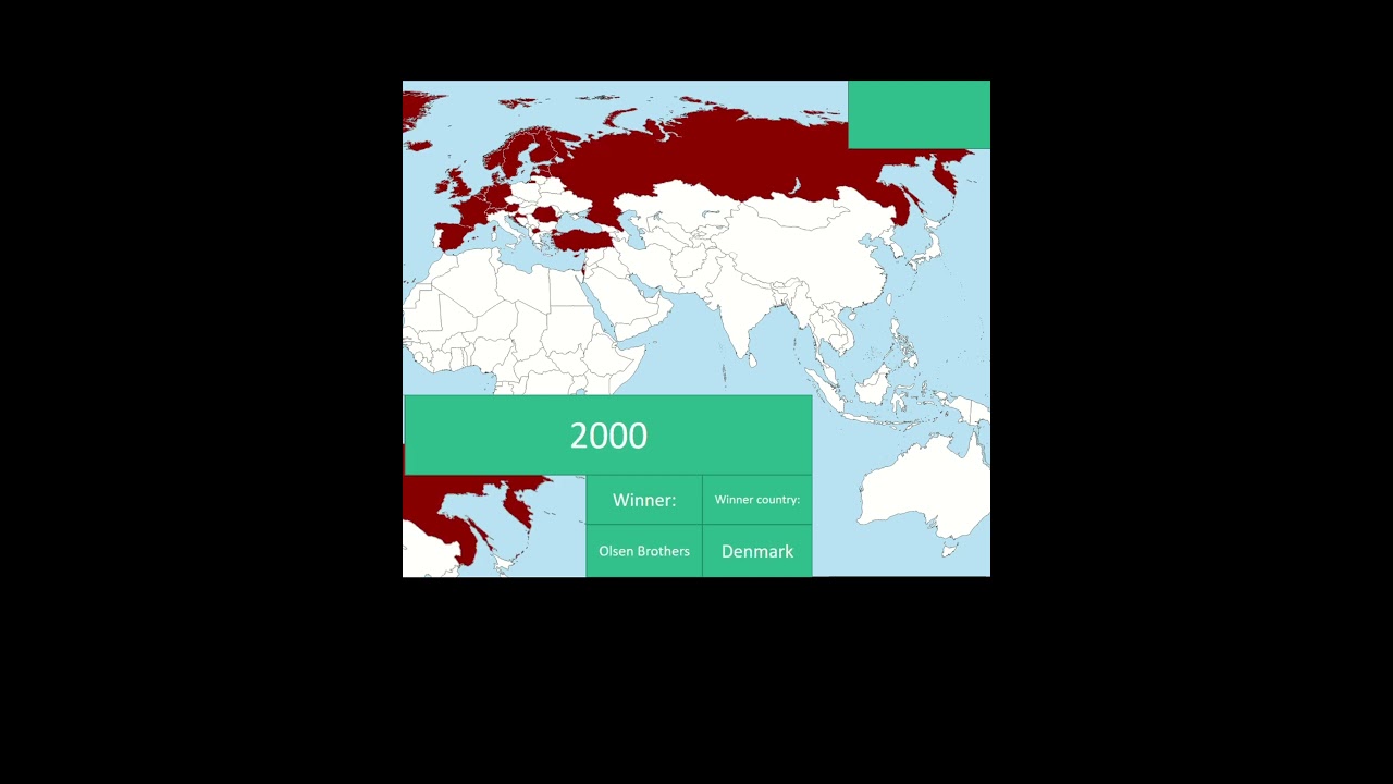 Evolution of the Eurovision Song Contest!  #history #map #shorts
